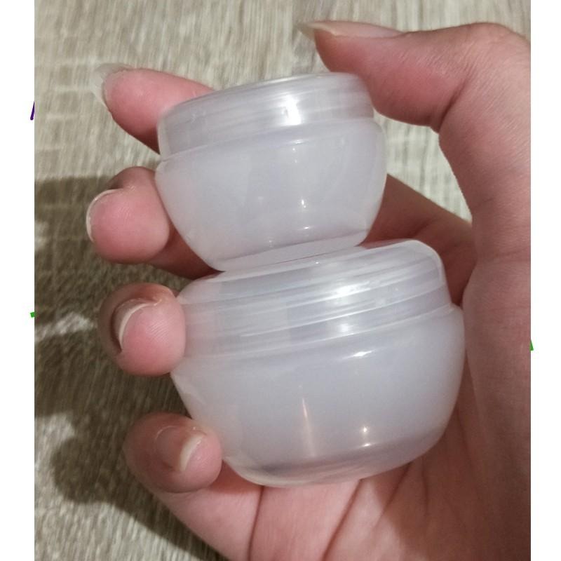 ●出遊必備!!10g/20g半透明圓肩塑膠空瓶●乳霜眼霜分裝塑料瓶罐/分裝罐/分裝瓶/收納 實拍 膏霜罐 膏瓶 蘑菇瓶-細節圖6