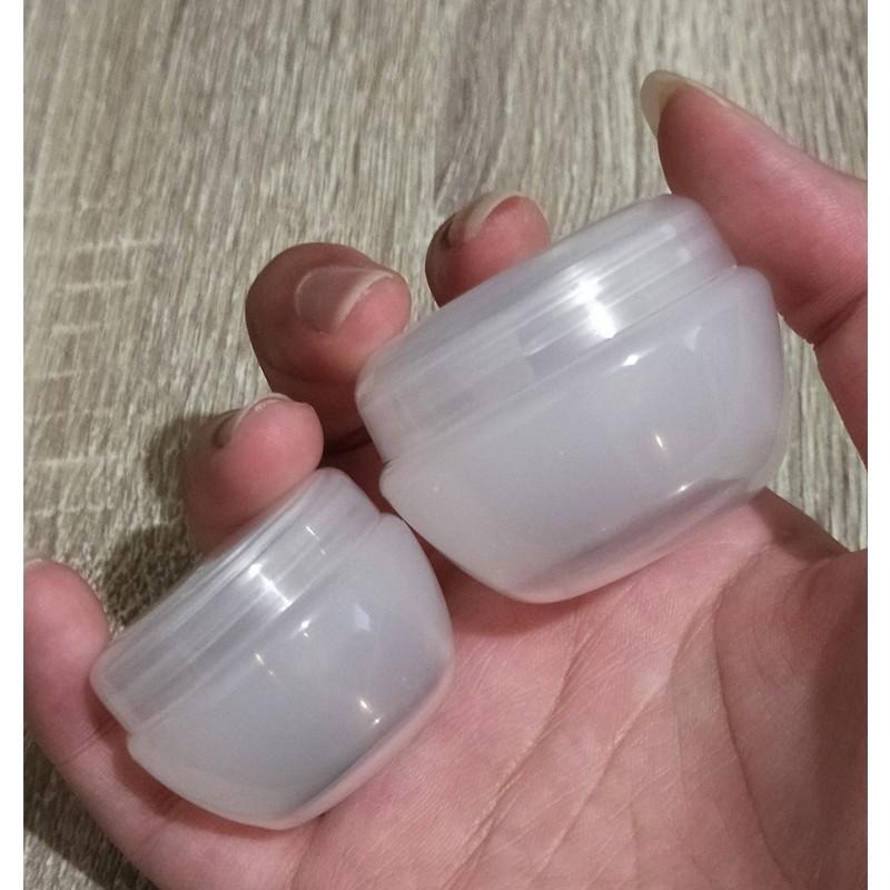 ●出遊必備!!10g/20g半透明圓肩塑膠空瓶●乳霜眼霜分裝塑料瓶罐/分裝罐/分裝瓶/收納 實拍 膏霜罐 膏瓶 蘑菇瓶-細節圖7