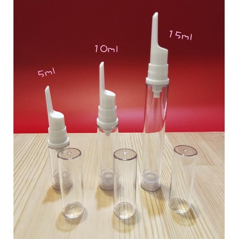 ●真空按壓瓶5ml/10ml/15ml精細真空瓶~按壓瓶 保養品分裝/旅行收納~細長按壓式空瓶 分裝瓶-細節圖3