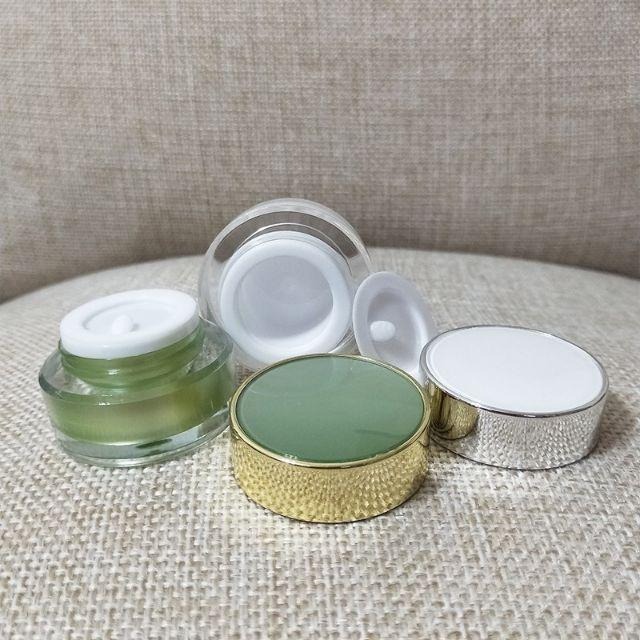 ●5g金屬邊框壓克力眼霜/面霜空罐/眼霜罐●白色綠色空罐 膏霜罐 膏瓶 乳霜類含墊片旅行分裝收納 空瓶 分裝瓶-細節圖3
