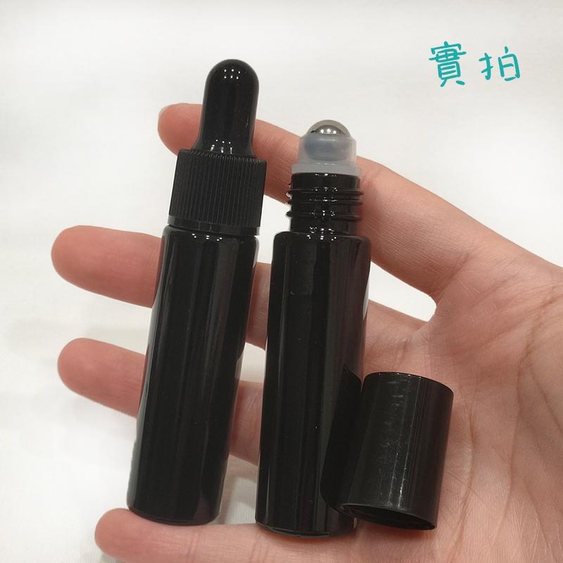 ●10ml黑色避光瓶身玻璃滴管瓶 滾珠瓶●加厚瓶身~不鏽鋼珠 玻璃材質~精華液/保養品~出國旅遊分裝空瓶 精油 分裝瓶-細節圖4
