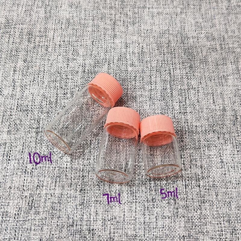 ●小樣品分裝小物~5ml 7m l10ml粉色蓋旋蓋香水精油分裝空瓶●玻璃瓶身試香瓶 拍拍瓶 分裝瓶 粉色 玻璃分裝瓶-細節圖3