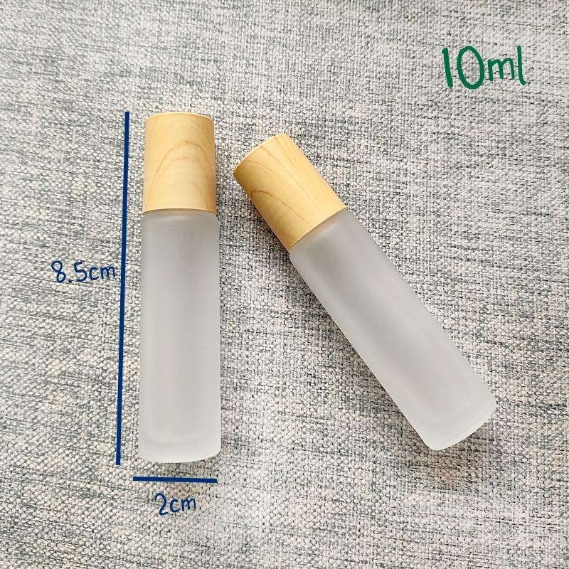 ●10ml磨砂加厚瓶身淺木紋蓋滾珠香水玻璃空瓶●香水香氛 走珠小香瓶 白色滾珠 精油瓶 分裝瓶 滾珠瓶 玻璃珠-細節圖6