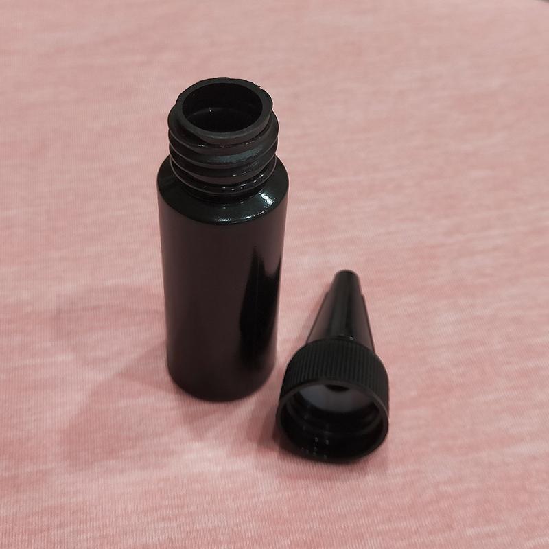 ●不透光!!黑色避光塑膠尖嘴瓶 不外漏擠壓瓶●25ml小容量 尖嘴蓋 避光 塑料瓶 滴瓶 顏料 精油 液體 防漏-細節圖4