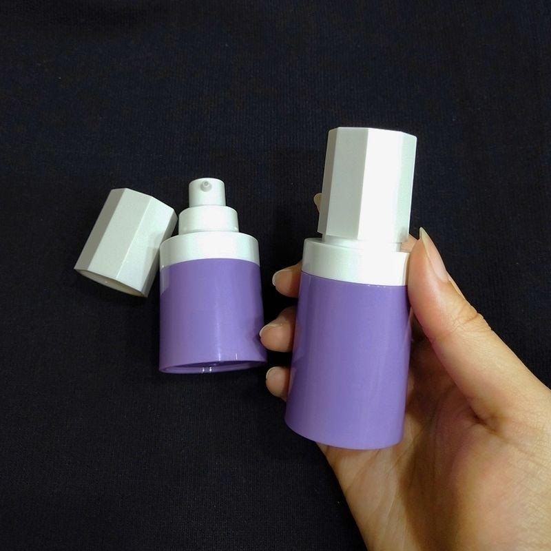 ●超美15ml/30ml白色泵頭真空按壓瓶~紫色瓶身不透光乳液瓶/保養品/旅行收納按壓式乳液 真空瓶 分裝瓶-細節圖5