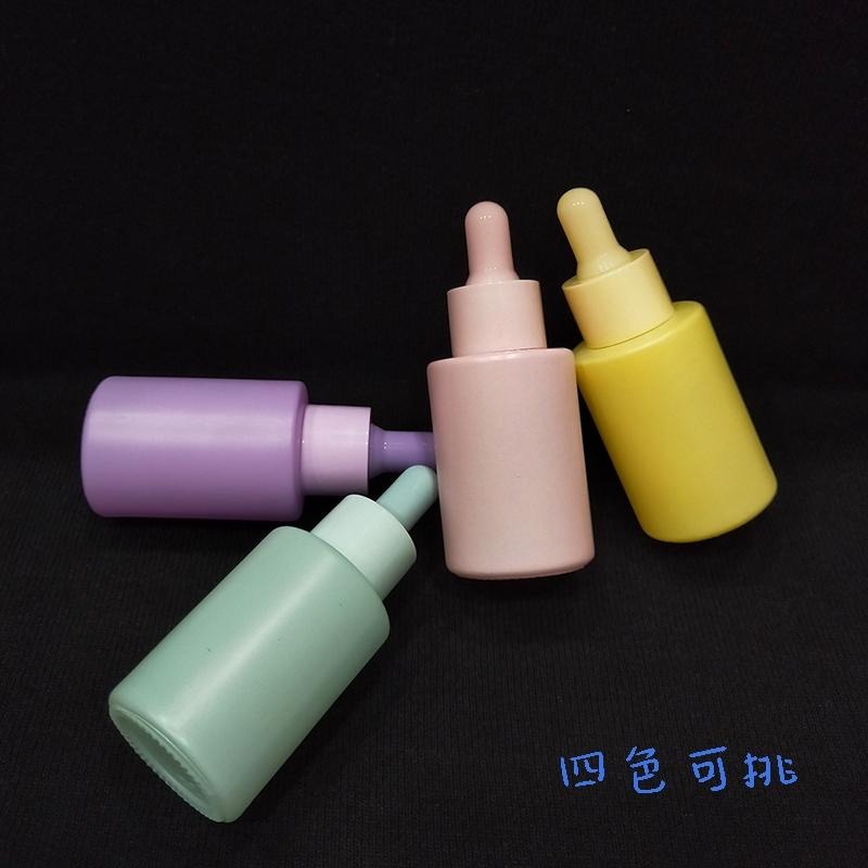 ●療癒系!!30ml馬卡龍色玻璃滴管瓶 四色可挑 平肩玻璃瓶 加厚瓶身 糖果色 滴管 精油 保養品分裝-細節圖6