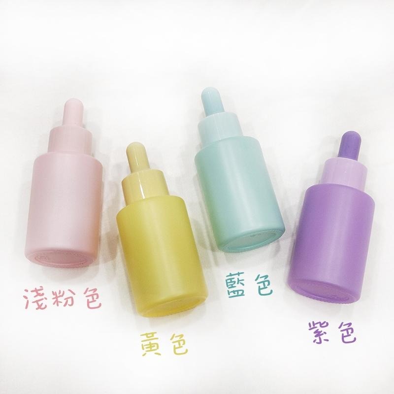 ●療癒系!!30ml馬卡龍色玻璃滴管瓶 四色可挑 平肩玻璃瓶 加厚瓶身 糖果色 滴管 精油 保養品分裝-細節圖7