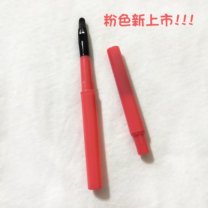 ●兩色可挑攜帶款附蓋子彈性刷毛唇筆/眼線膠筆●收納方便唇刷/化妝包收納用 筆刷 眼褶刷 化妝刷 攜帶型 刷毛精細-細節圖5