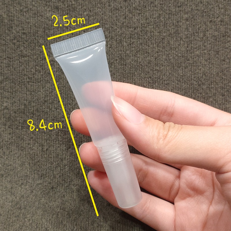 ●細長款!小容量細長款唇蜜透明軟管5g加厚瓶身 唇蜜唇釉 高質感 瓶蓋防漏設計 軟管 分裝瓶  斜嘴 唇彩 凡士林-細節圖5