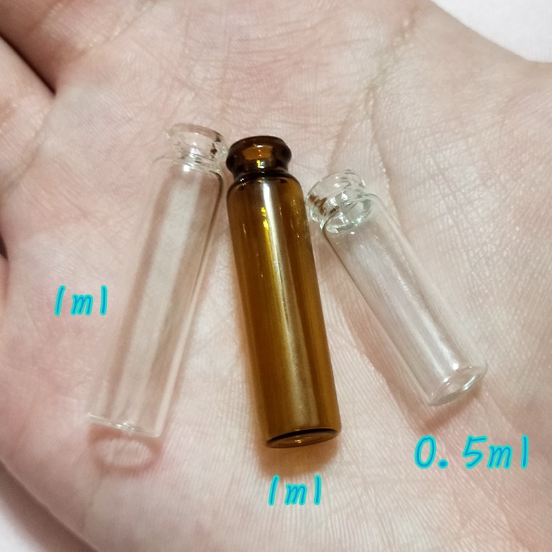 ●香水小樣分裝!!茶色/透明0.5ml1ml2ml3ml試管香水分裝玻璃小香空瓶●玻璃瓶身試香瓶 小樣品試用/針管瓶-細節圖2