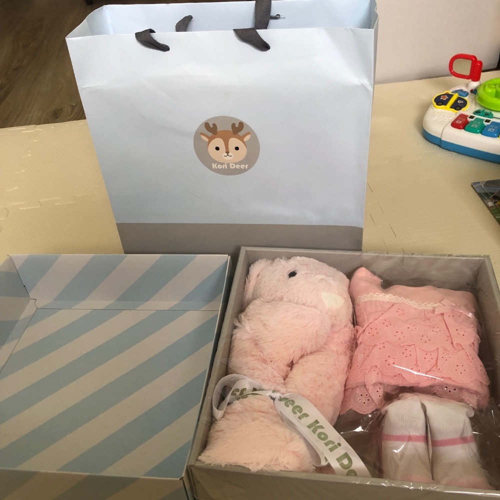 全新 Kori Deer 可莉鹿 動物嬰兒毯安撫毯豪華禮盒-細節圖2