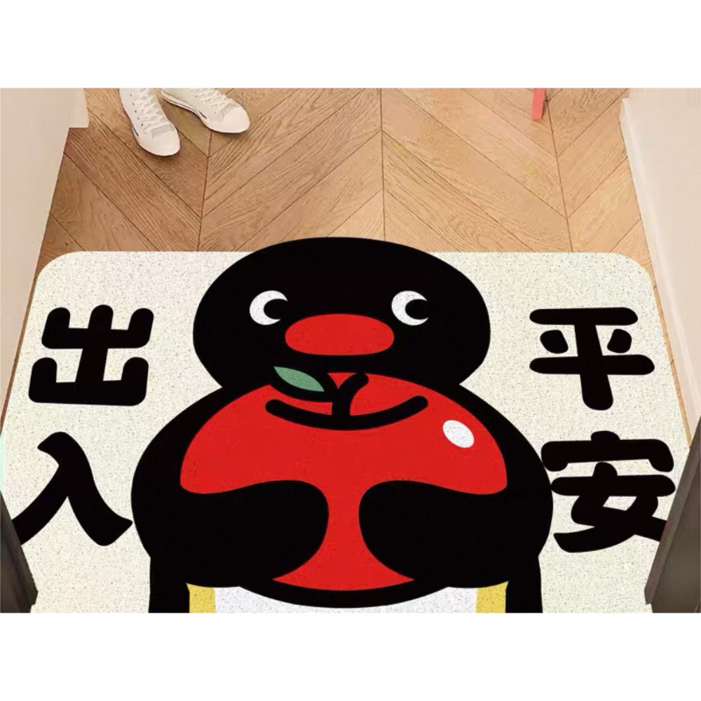 絲圈門口地墊-企鵝家族-細節圖2