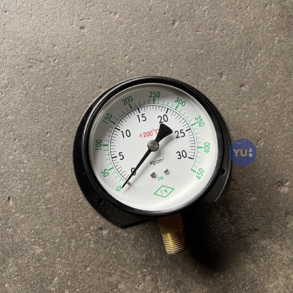 ［小宇五金］蒸氣用 壓力表 15～30kg 直立式 壓力表 機械壓力表 蒸氣壓力表 壓力錶-細節圖3