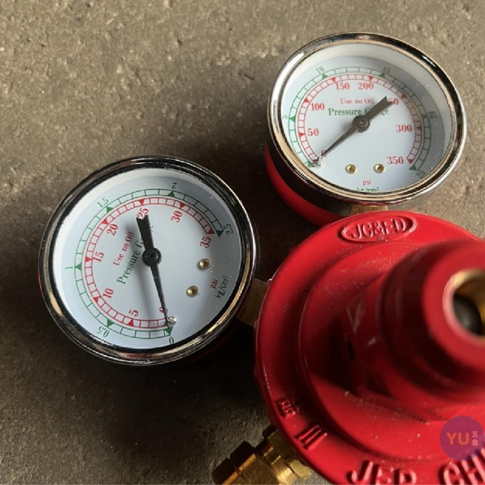 ［小宇五金］乙炔錶 JC-70 台灣製 乙炔表 AC 錶 全銅螺牙 調整錶 氣壓錶 焊接 電焊-細節圖3