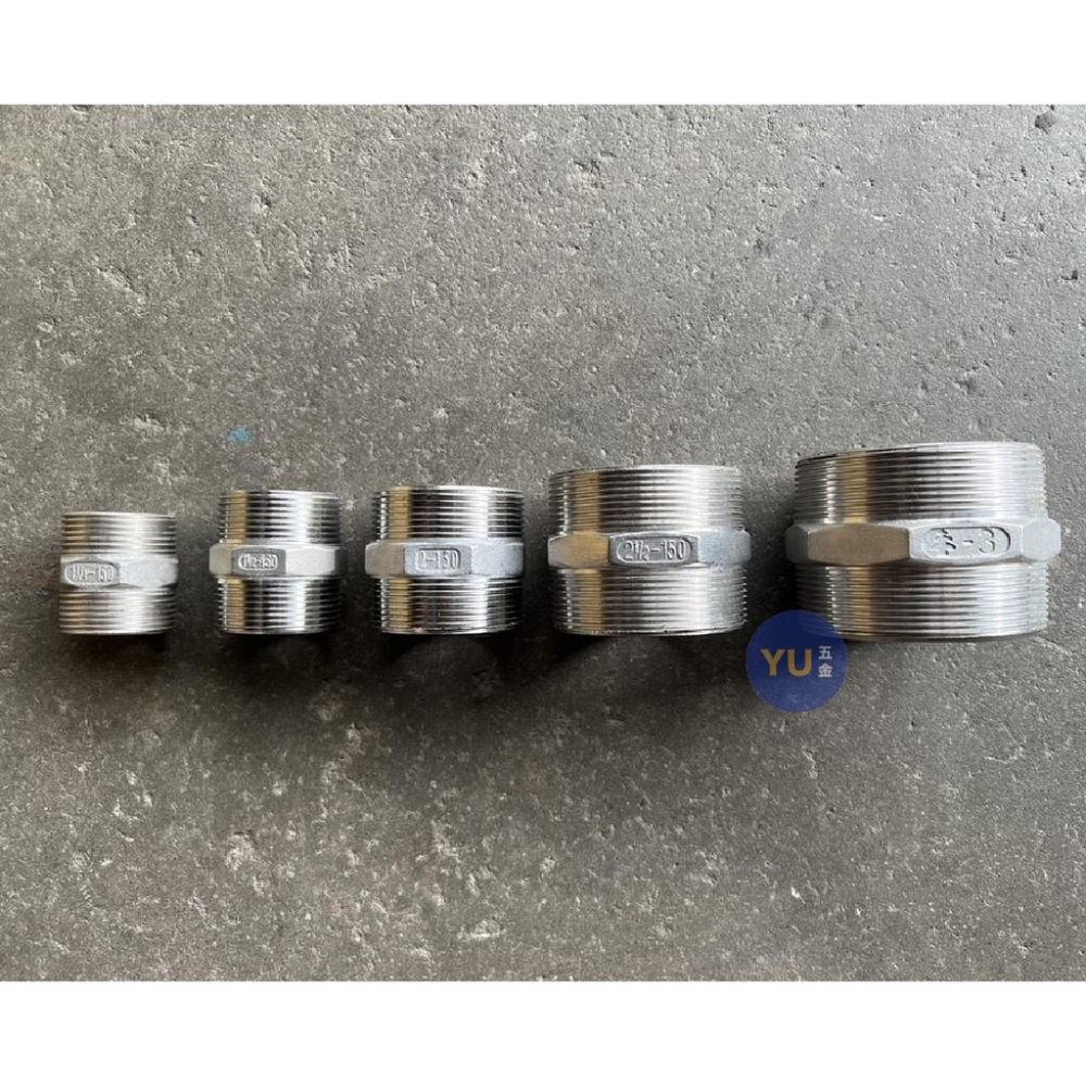 ［小宇五金］白鐵 六角立布 1-1/4＂～3＂ 白鐵立布 白鐵牙管 雙頭牙 接頭 立布 尼布路-細節圖2
