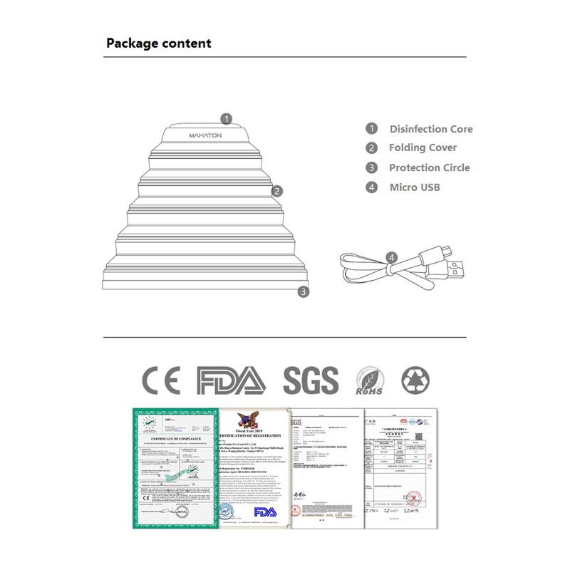 ［福利品出清］ Mahaton美國品牌多功能折疊消毒器 食品級UVC led-細節圖3