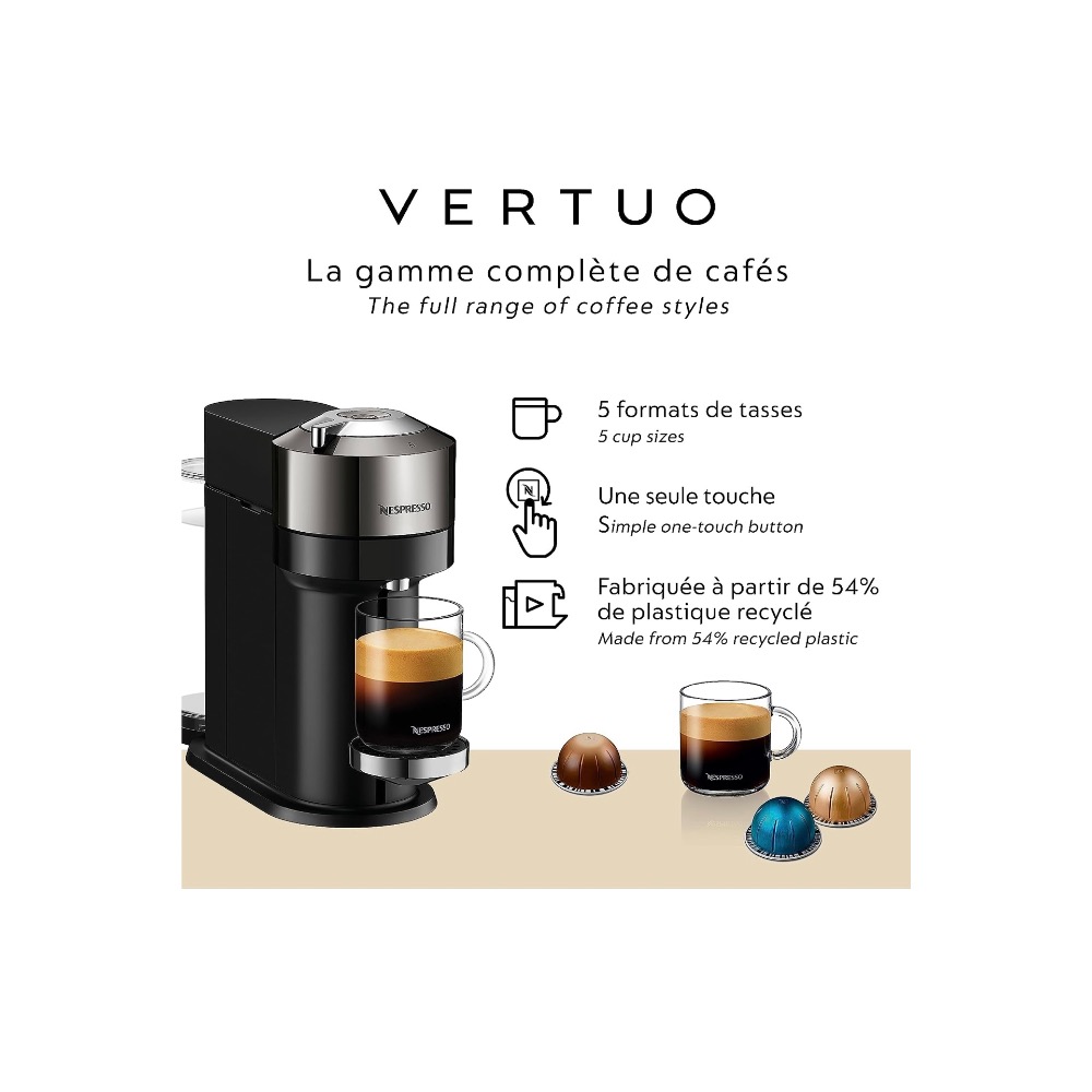 [福利品出清］Nespresso vertuo next經典款膠囊咖啡機+奶泡機-細節圖3
