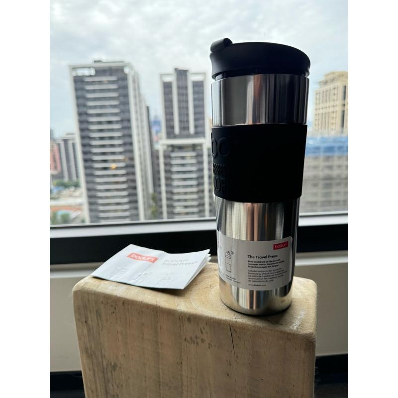 [福利品出清］Bodum濾壓式不鏽鋼隨行杯 旅行用-細節圖2