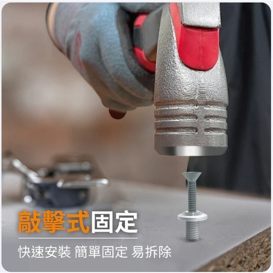 £特賣中 台灣製造 敲擊式尼龍釘/快速釘/利格釘/尼龍敲釘/壁虎套快速釘白鐵/黑鐵（200支/包）-細節圖4