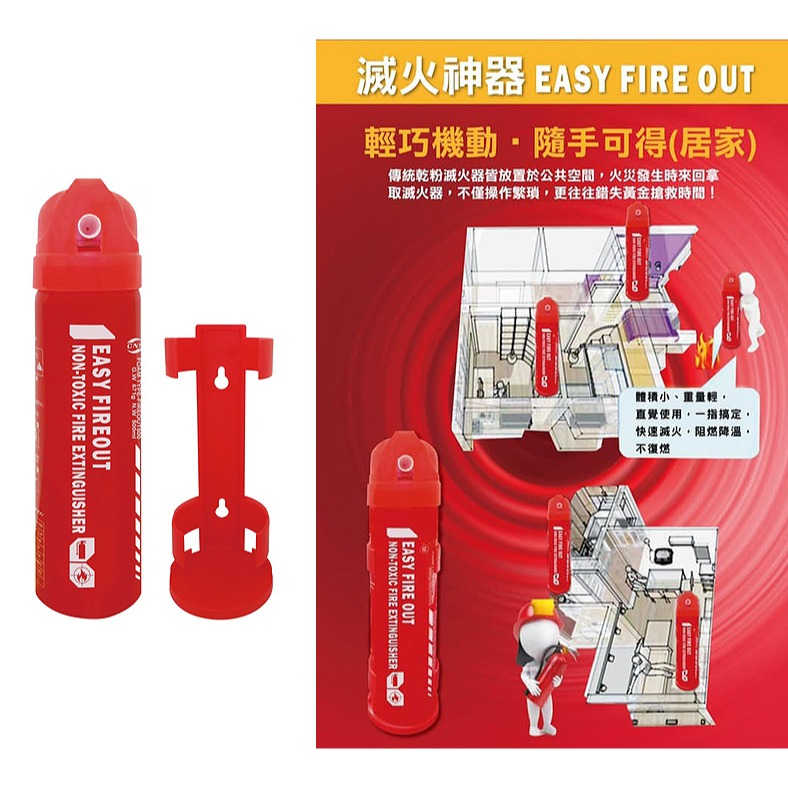 台灣製（3年有效期）認證新型環保無毒滅火器 易清潔 水基型滅火器 家用/車用防爆滅火器 滅火神器(5000萬產品責任險)-細節圖4