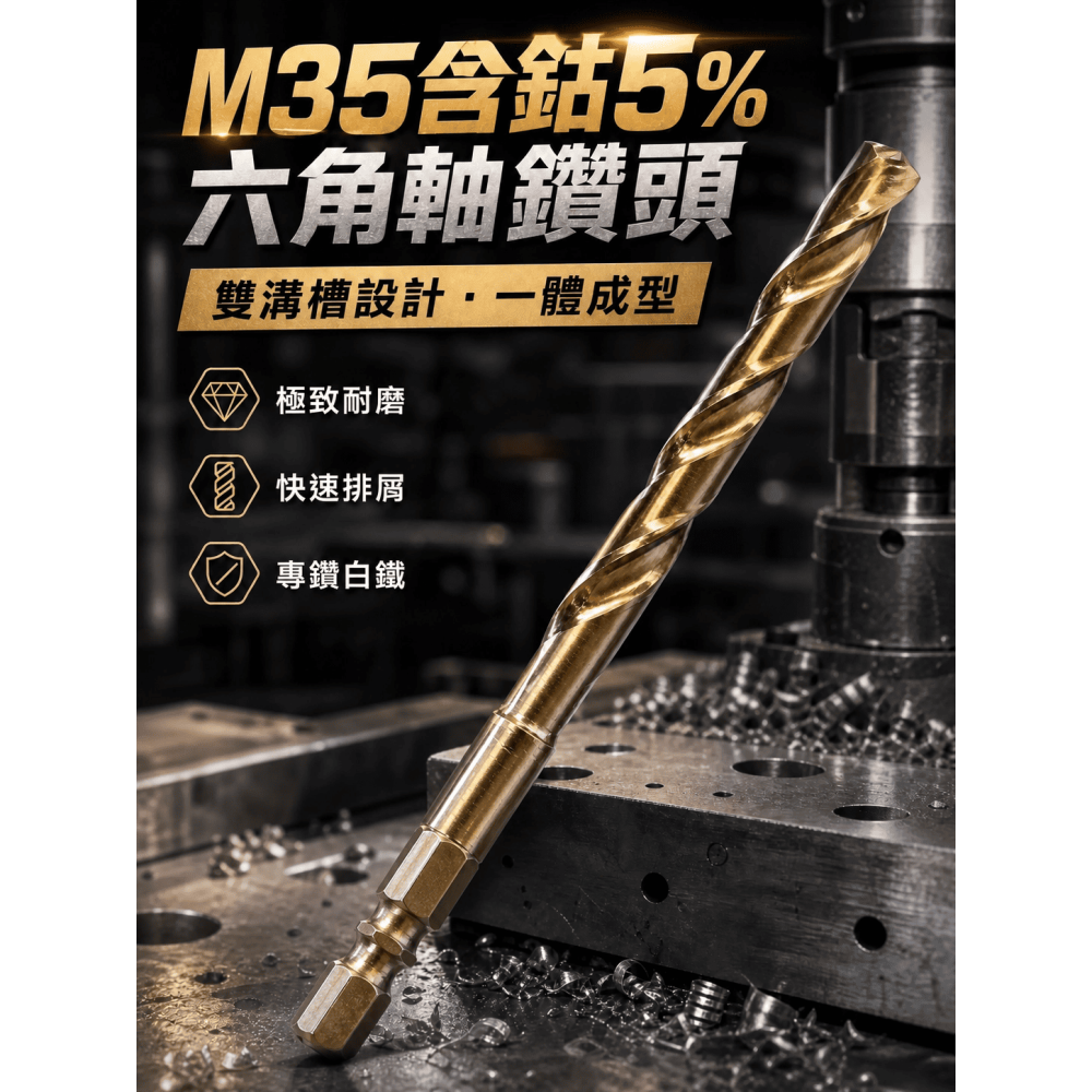 六角含鈷鑽頭 麻花鑽頭 一體成形 高鈷鑽尾 六角柄 鑽不銹鋼 高鈷5% M35白鐵鑽頭 鑽尾 六角軸 不鏽鋼鑽頭 高鈷鑽-細節圖10