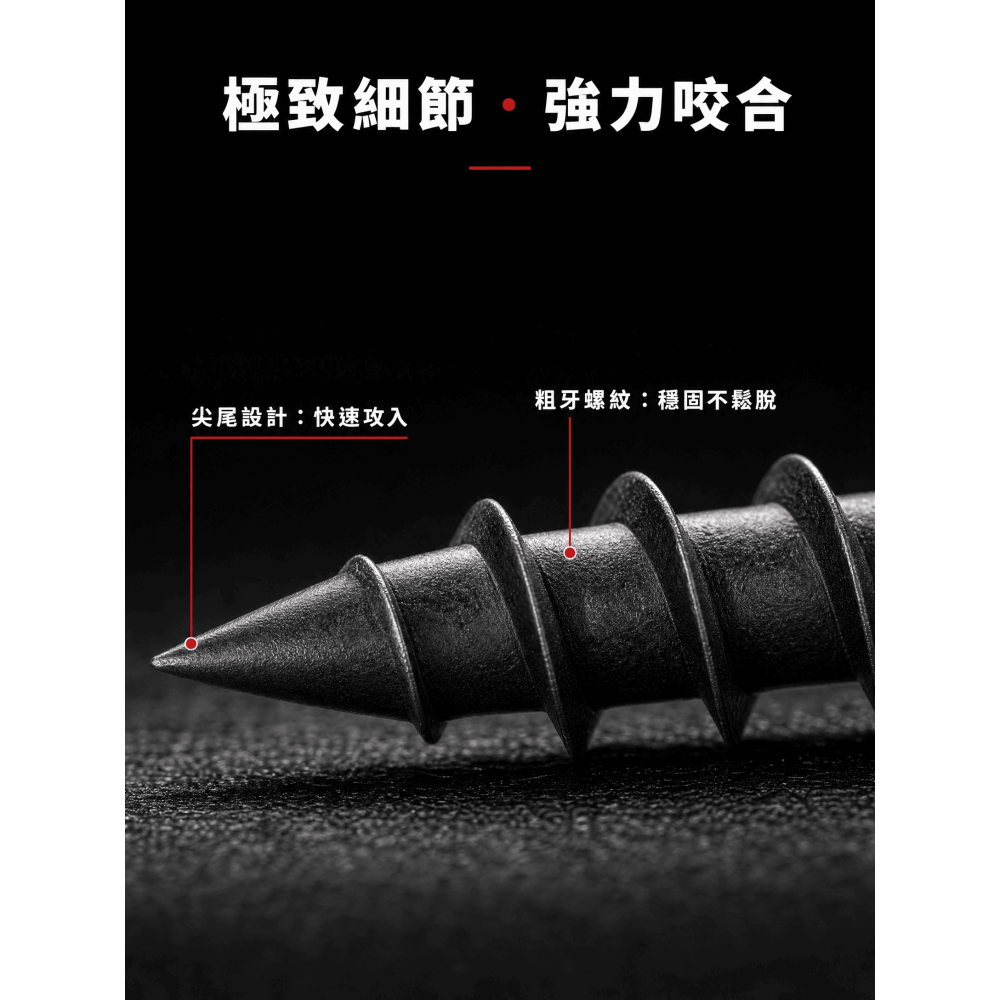 木螺絲 喇叭頭(鎖南方松專用) 黑磷 可鎖各類木頭使用 木頭螺絲 粗牙-細節圖6