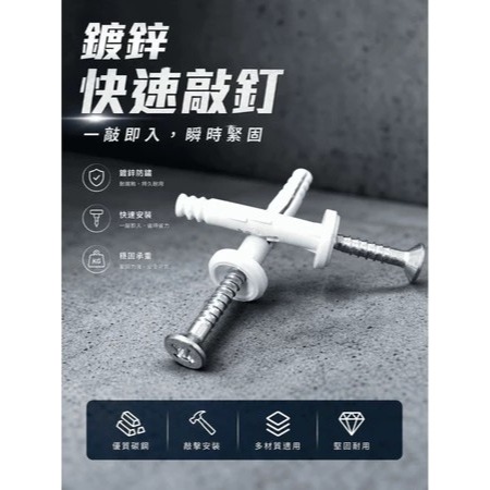 台灣製造 敲擊式尼龍釘/快速釘/利格釘 M5X30 整箱(200支X40包)優惠賣場-細節圖7