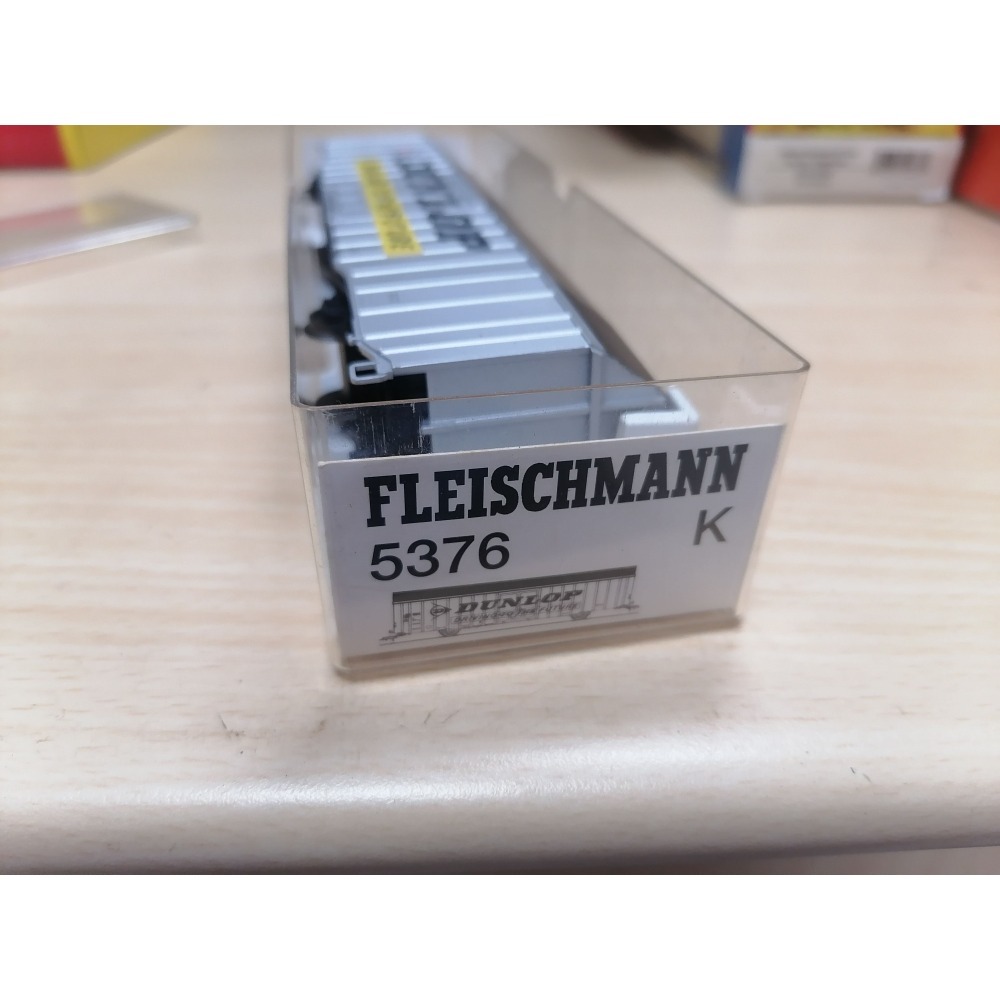 HO Fleischmann 5376 雙軸貨車 DUNLOP彩繪-細節圖2