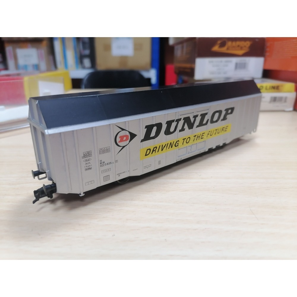 HO Fleischmann 5376 雙軸貨車 DUNLOP彩繪-細節圖3
