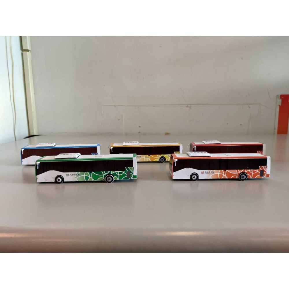 大台南紙公車模型 一包六台 六種幹線公車塗裝-細節圖6