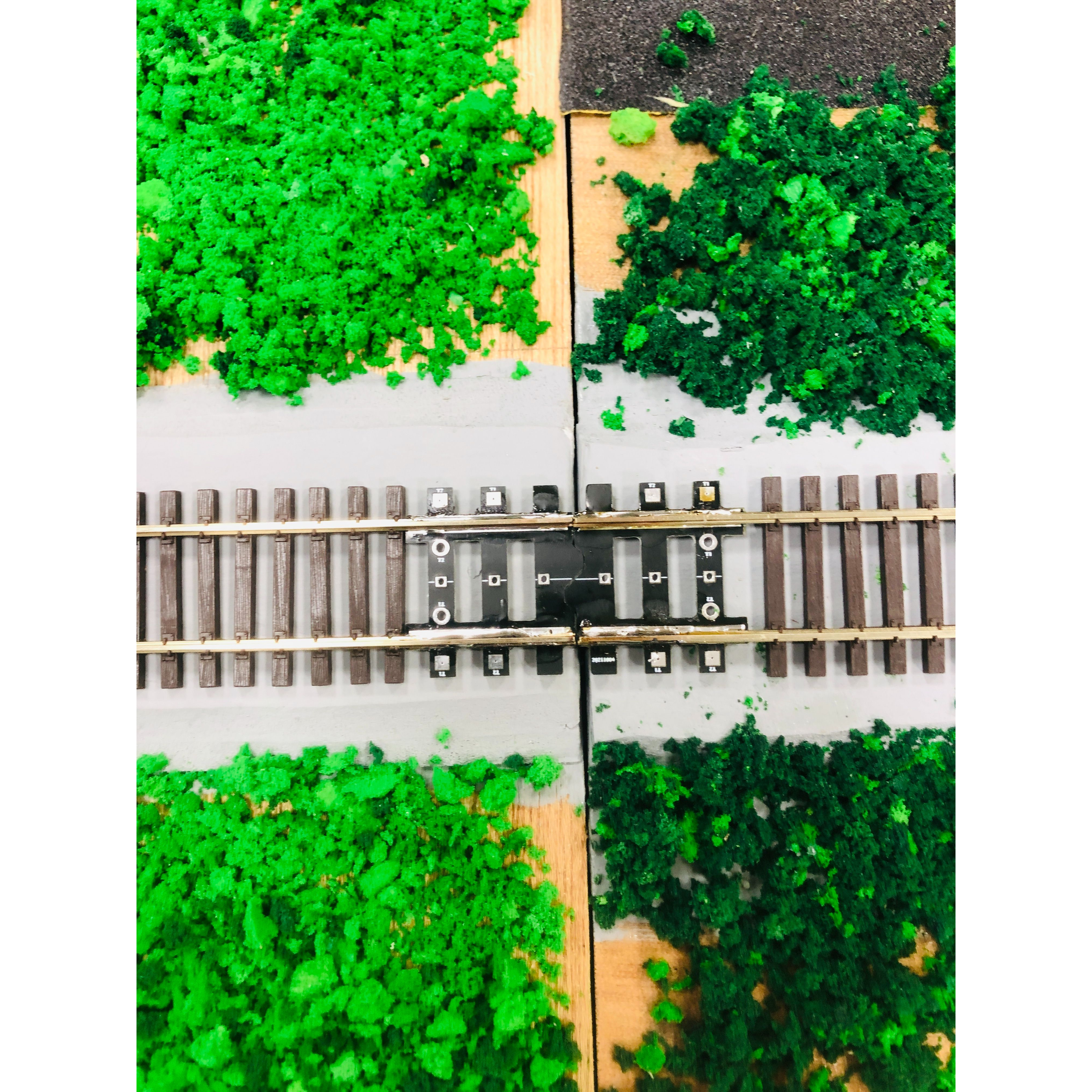 HO規 場景軌道連接導電 枕木電路板  一套2片-細節圖4