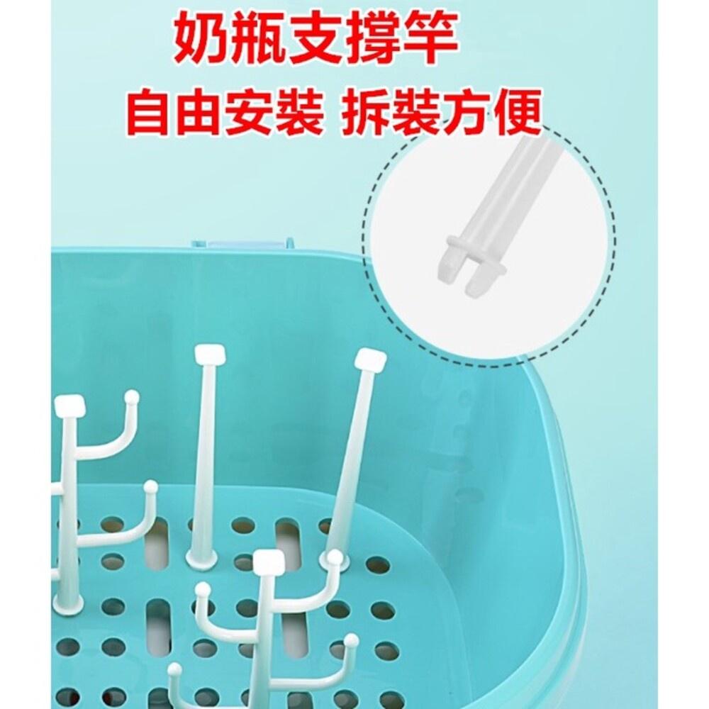 🔥台灣現貨免運🔥 大容量奶瓶收納箱 奶瓶收納盒 多功能收納盒 碗盤收納箱 奶瓶瀝水架-細節圖8