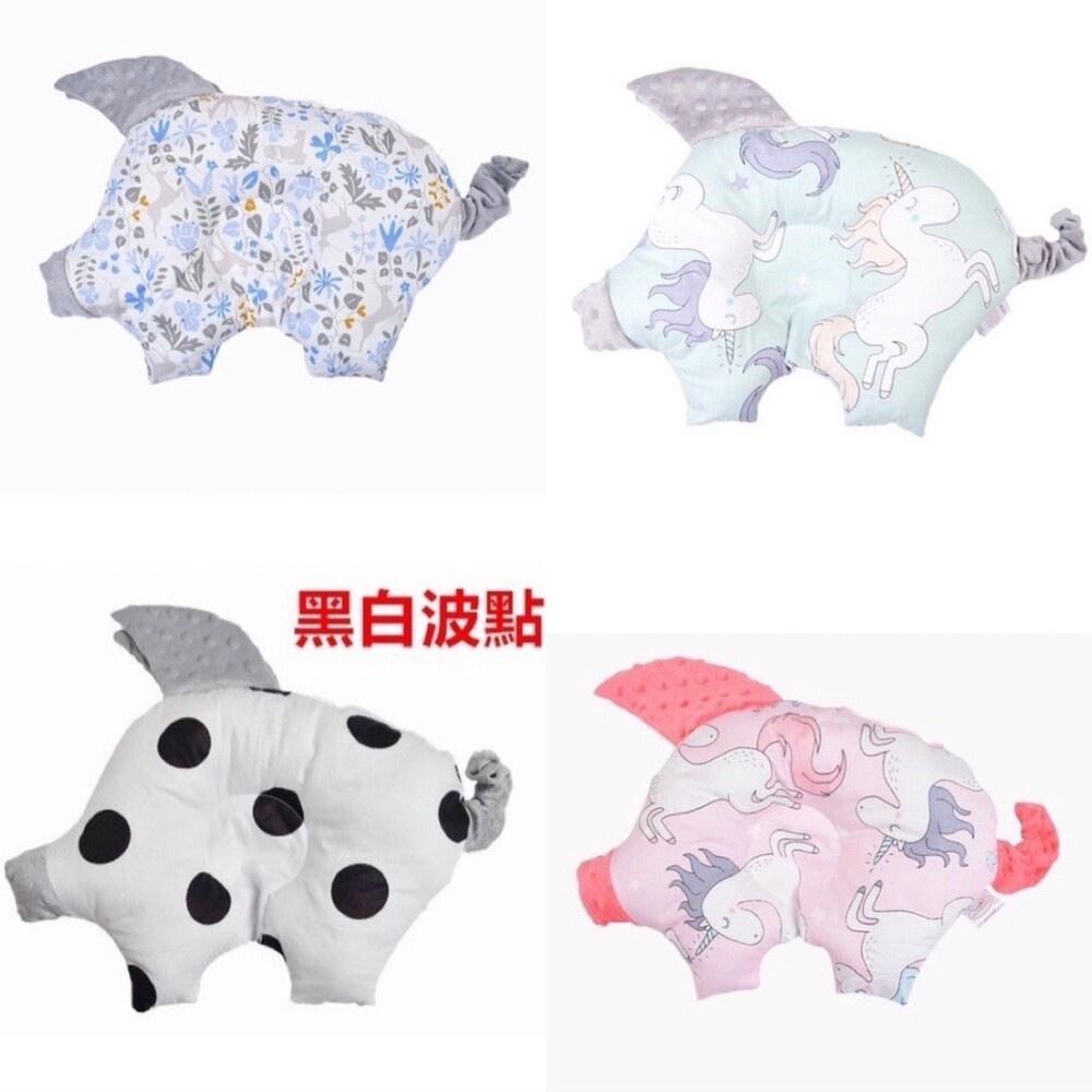 台灣現貨荳荳絨小豬枕 嬰兒新生兒荳荳絨枕  幼兒園枕頭 嬰兒定型枕-細節圖2