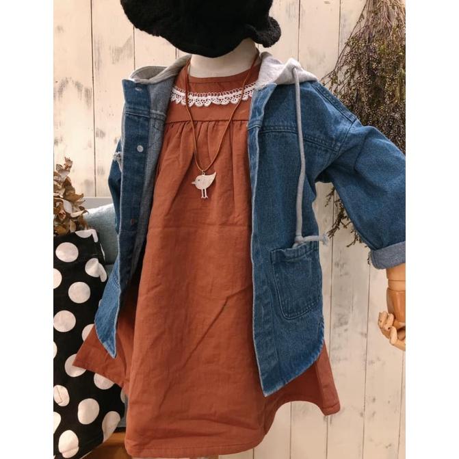 過年款 甜美翻領緹花 假2件式 小香風洋裝 森林系洋裝 泡泡袖雙口袋百褶洋裝-細節圖5