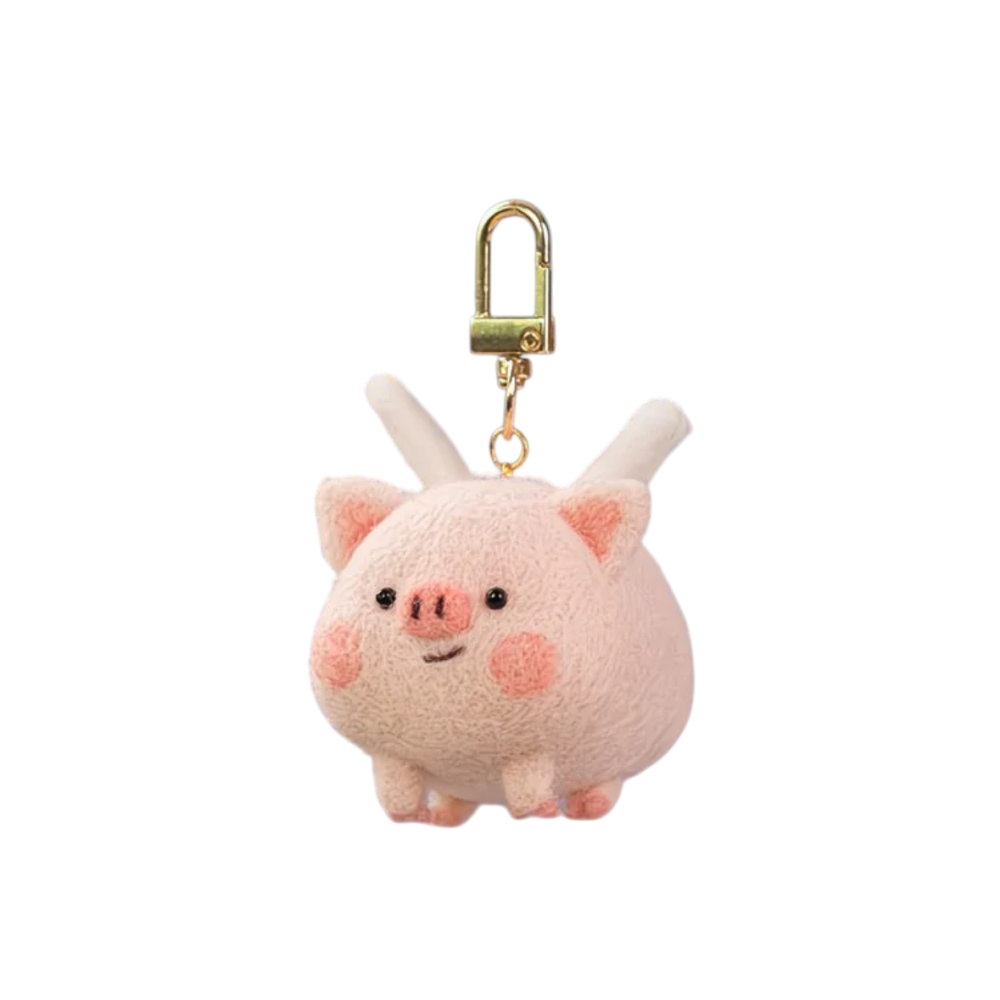 DESK FUN 嚴選｜羊毛氈 DIY 戳戳樂材料包 迷你飛天動物 快速上手 禮物 紓壓手作 鑰匙圈 玩偶吊飾 解壓-細節圖2