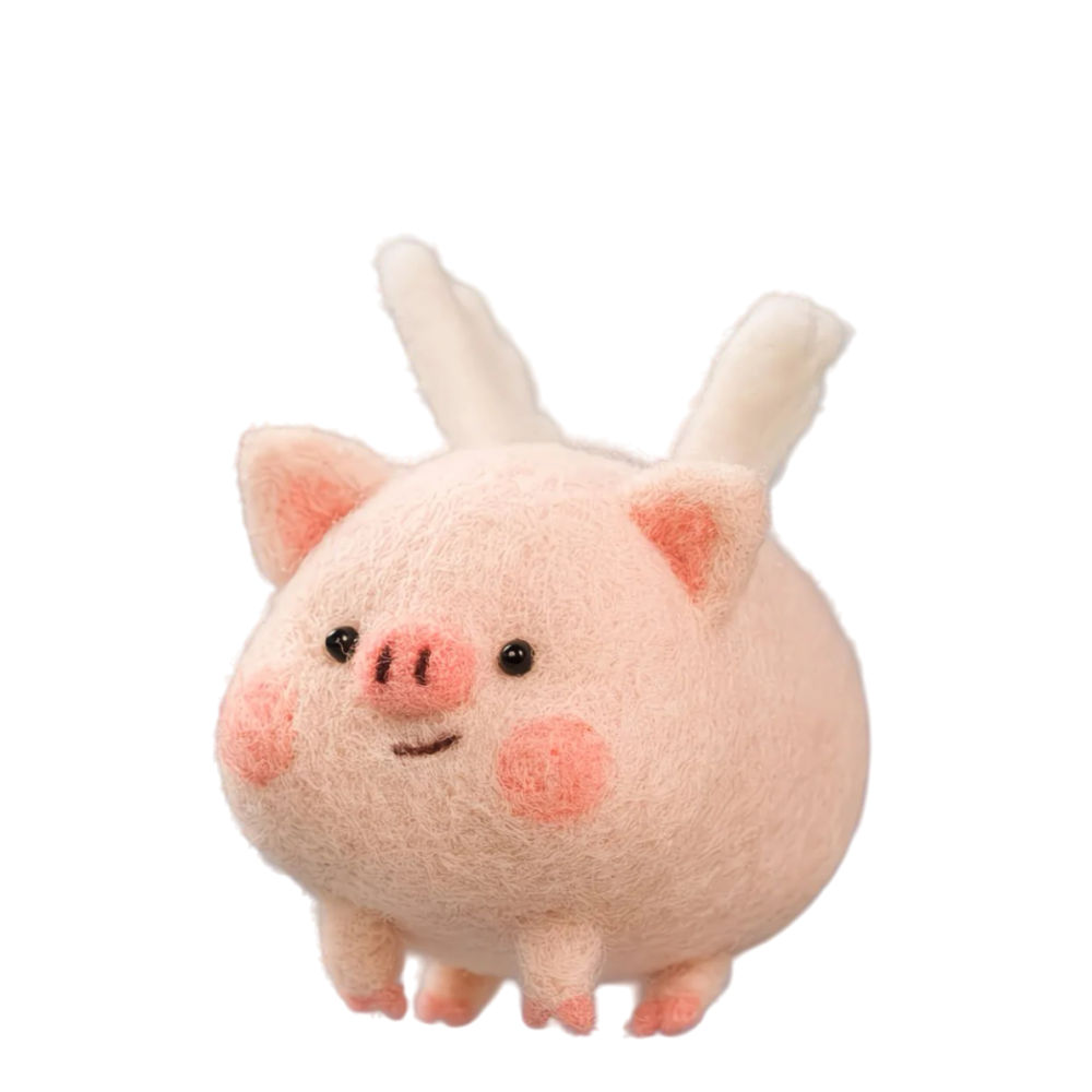 DESK FUN 嚴選｜羊毛氈 DIY 戳戳樂材料包 迷你飛天動物 快速上手 禮物 紓壓手作 鑰匙圈 玩偶吊飾 解壓-細節圖3