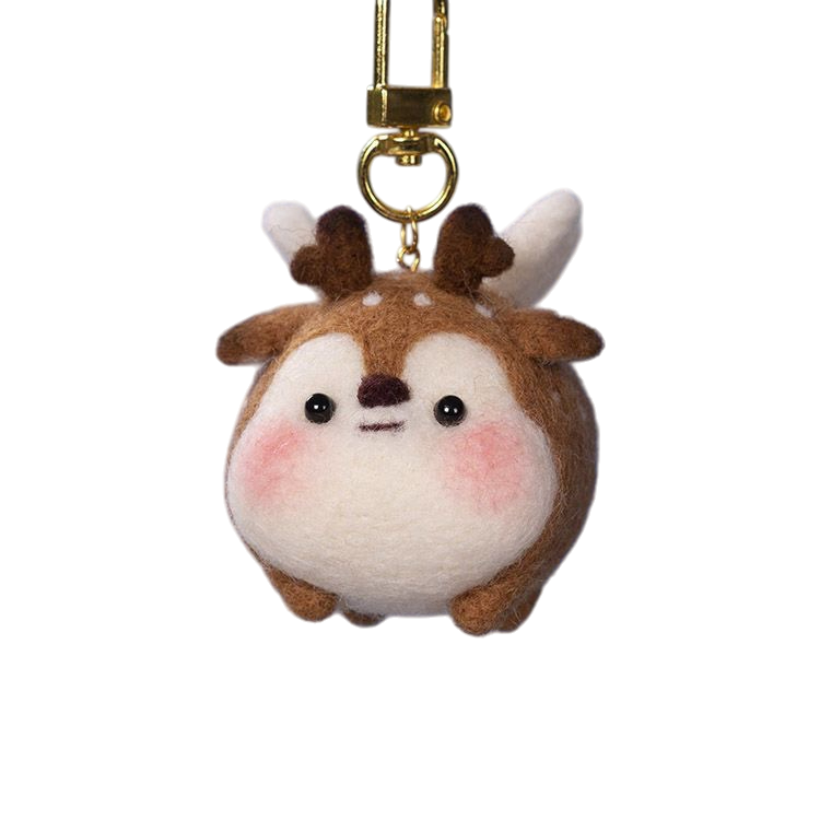 DESK FUN 嚴選｜羊毛氈 DIY 戳戳樂材料包 迷你飛天動物 快速上手 禮物 紓壓手作 鑰匙圈 玩偶吊飾 解壓-規格圖8