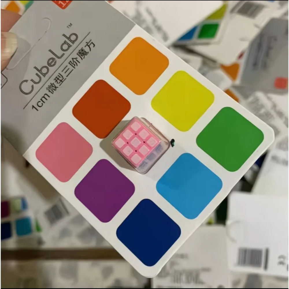 【CubeLab 頂級工藝 1cm】 迷你微型三階魔方 桌面白噪音解壓神器 ✨台灣現貨🚀 順滑可轉動 #收藏品 #療癒-規格圖6