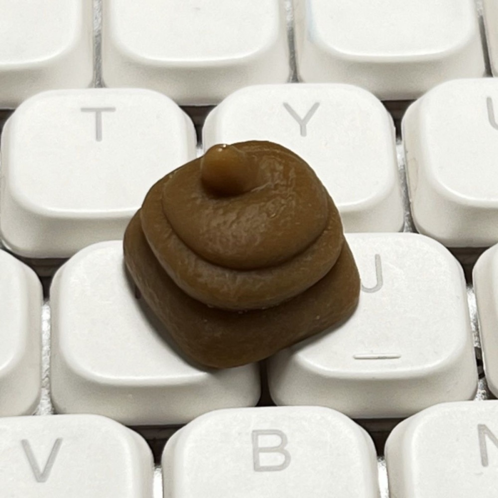 DESK FUN 嚴選｜療癒便便 💩 立體鍵帽 KUSO搞怪 惡搞趣味 辦公室小物 紓壓 鍵盤裝飾 機械鍵盤 十字軸-細節圖4