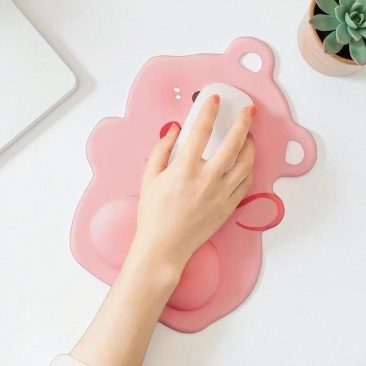 DESK FUN 嚴選｜🔥 升級加厚款 🔥 海狸屁股 護腕滑鼠墊 3D立體解壓 記憶棉手托 防滑耐磨-細節圖4