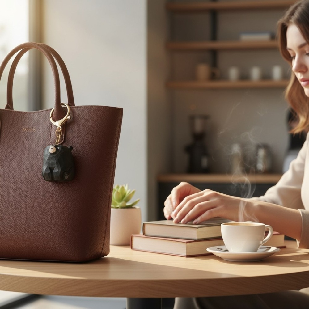 🐻【手工木雕小熊】可愛療癒系鑰匙扣 辦公室治癒系小熊掛件 汽車鑰匙圈 書包吊飾 療癒小物 禮物-細節圖3