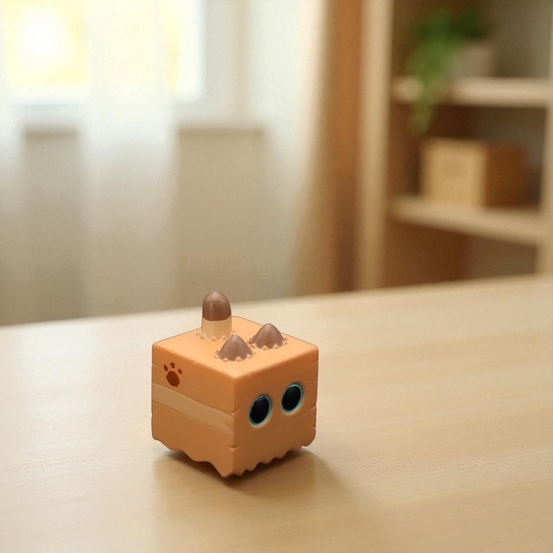 ✨【暹羅貓鍵帽】盒子裡的貓 立體樹脂鍵帽 手工塗裝 藝術鍵帽 客製化 療癒小物 貓奴鍵盤飾品-細節圖3