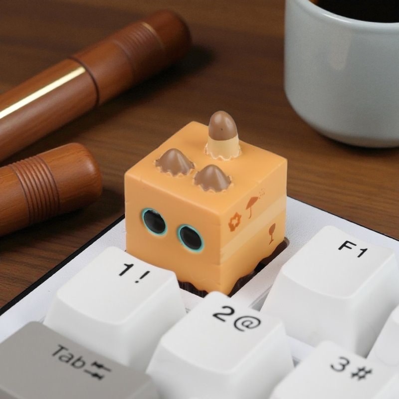✨【暹羅貓鍵帽】盒子裡的貓 立體樹脂鍵帽 手工塗裝 藝術鍵帽 客製化 療癒小物 貓奴鍵盤飾品-細節圖4