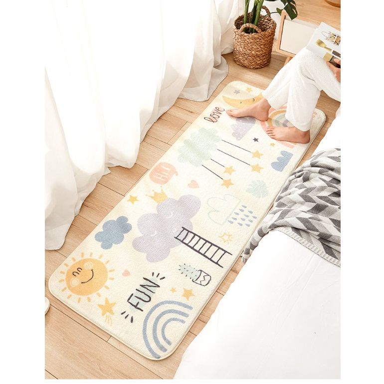 CY.繽紛卡通造型羊羔絨地墊、臥室門墊、地毯、腳踏墊 40*120cm-細節圖9