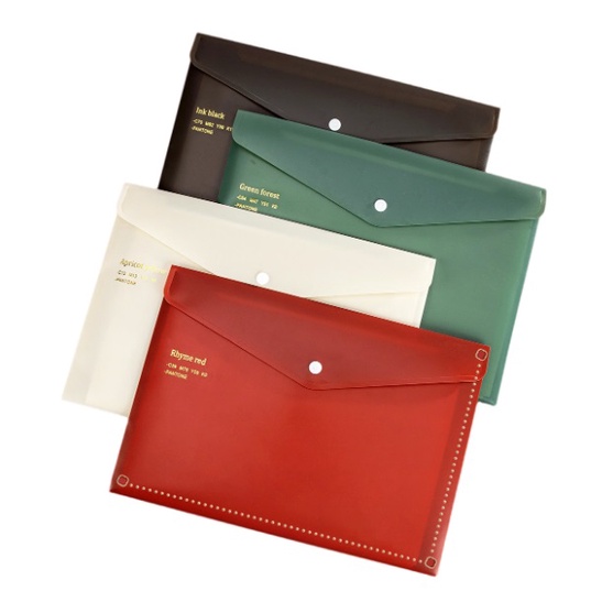 FY.高顏值復古色A4按扣文件袋、多功能收納袋、文件試卷袋、文具袋、pp檔案袋-細節圖9