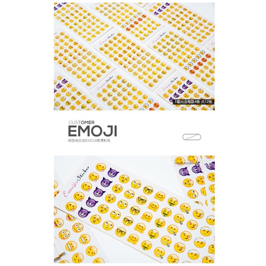 FY.Emoji 表情貼紙、迷你小表情翻白眼貼紙(12張/含660個)-細節圖6