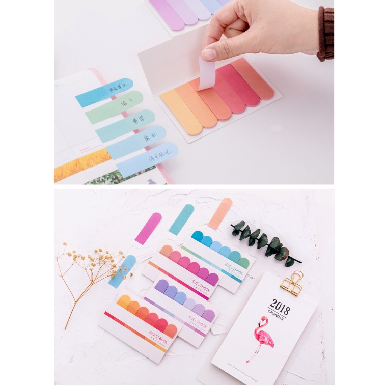 EY.創意六條漸變彩色便利貼、N次貼、便簽本、指示貼-細節圖4