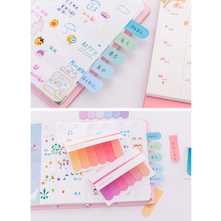 EY.創意六條漸變彩色便利貼、N次貼、便簽本、指示貼-細節圖5