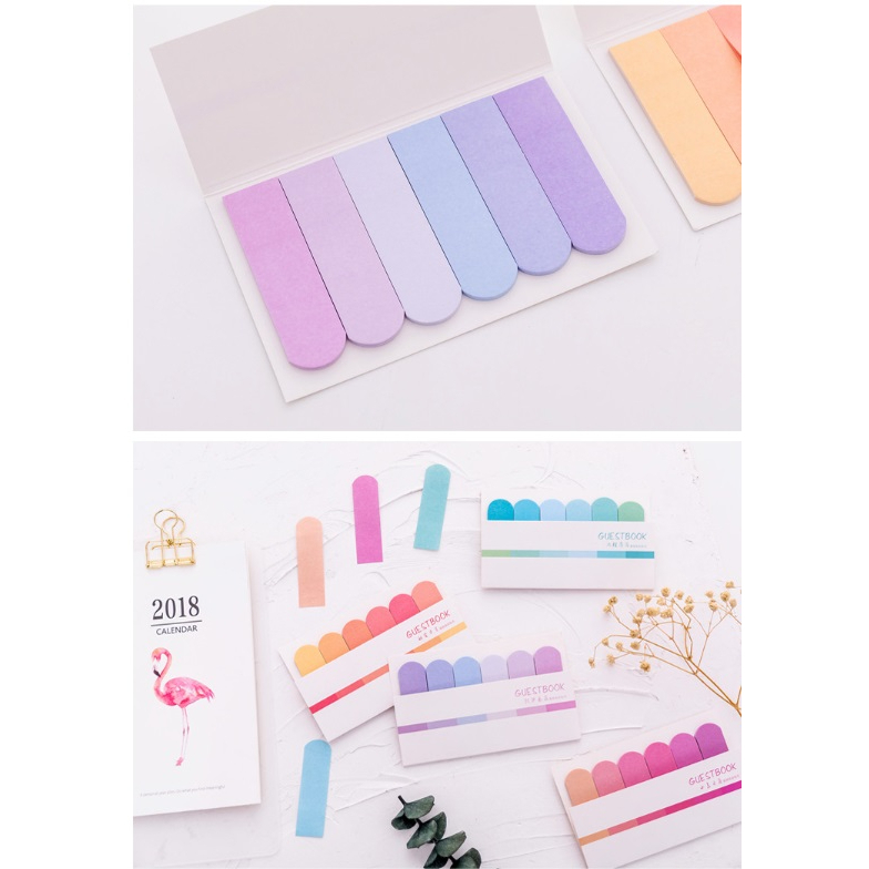 EY.創意六條漸變彩色便利貼、N次貼、便簽本、指示貼-細節圖7