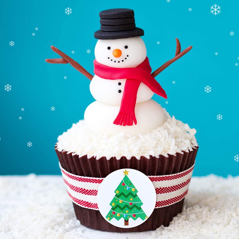 BY.Ins 聖誕節節日禮品派對裝飾 貼紙標籤、自粘標籤、密封貼紙捲(500張)-細節圖3